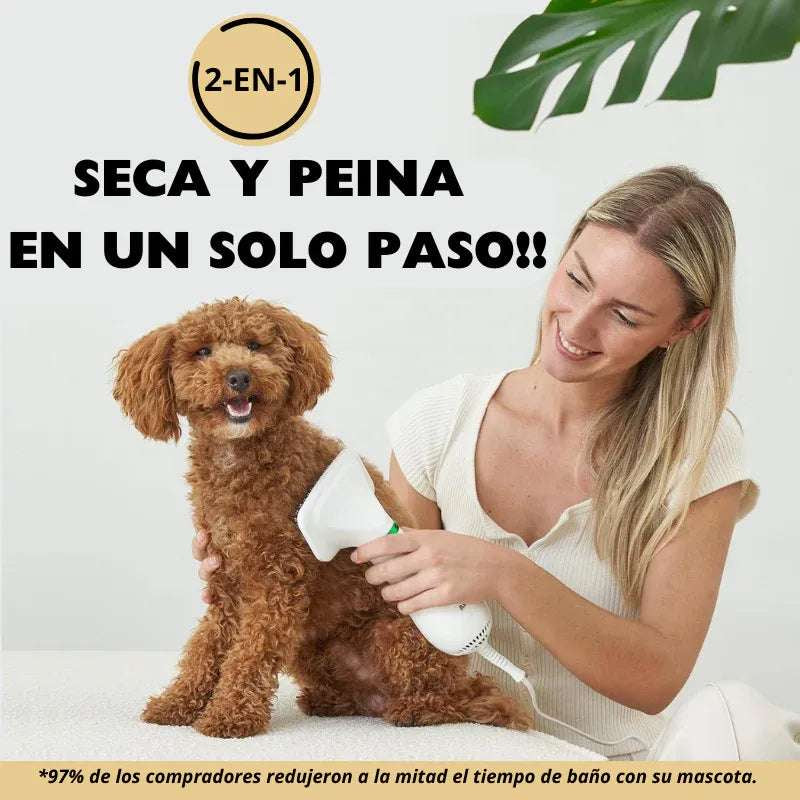 CEPILLO SECADOR 2 EN 1 PARA MASCOTAS